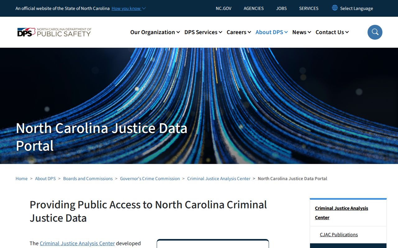 North Carolina arrest records Justice Data Portal
