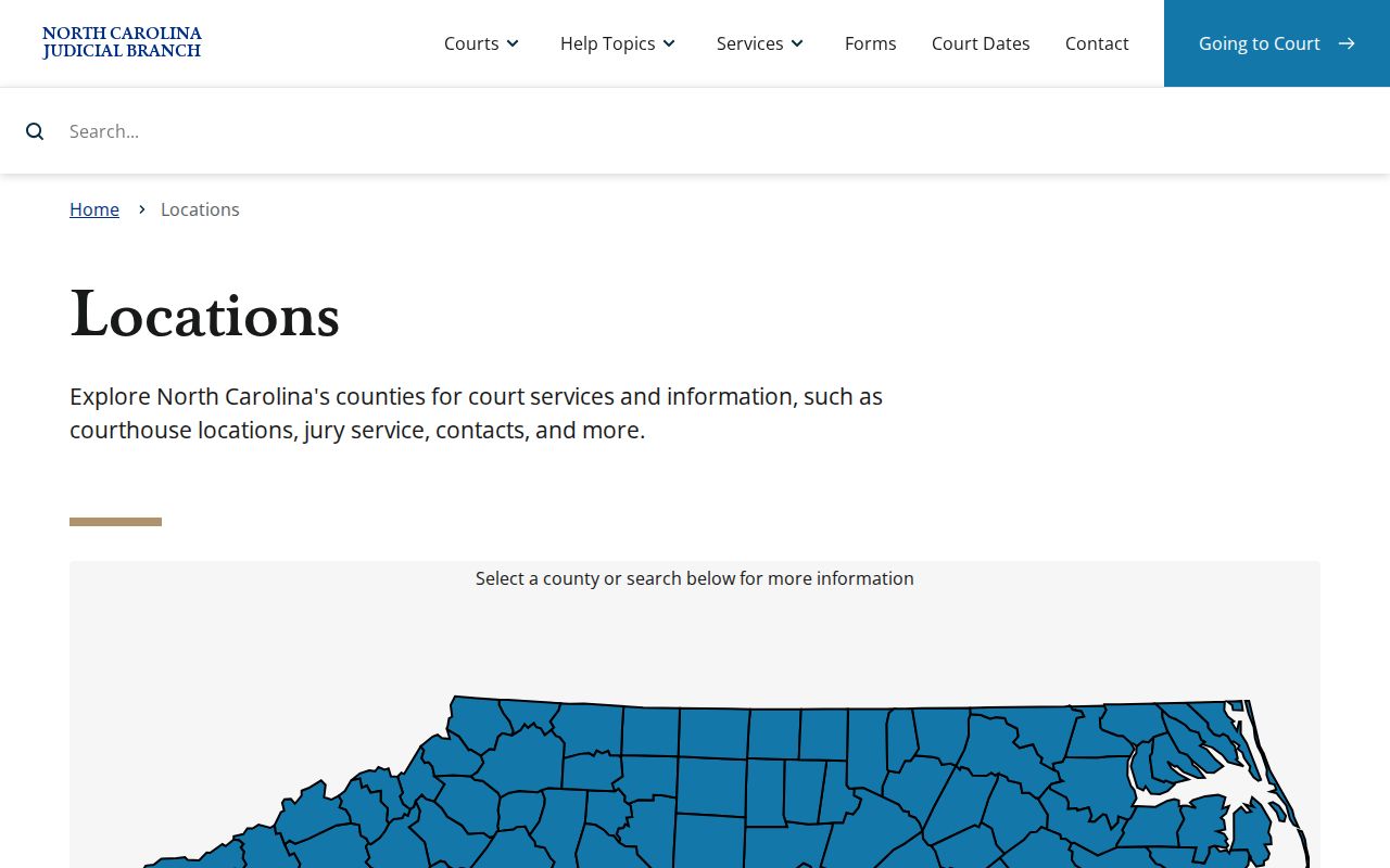North Carolina criminal court records courthouse directory